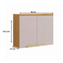 Armário aéreo New Porto 80cm 2 Portas Itatiaia