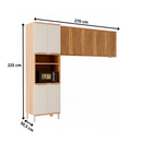 Cozinha Modulada 3 Peças 9 Portas Sauvignon Ronipa