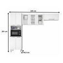 Cozinha Modulada 3 Peças 8 Portas Luce Itatiaia