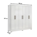 Guarda Roupa Casal 6 Portas 2 Gavetas Verso Demóbile