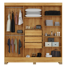 Guarda-Roupa Casal 6 Portas 3 gavetas Prático Demóbile