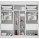 Guarda-roupa Casal Com Espelho 3 Portas 4 Gavetas Capri Bianchi