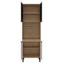 Paneleiro 70 cm 2 Portas de Vidro e 2 Portas MDP Firenze Demóbile