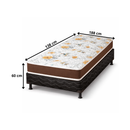 Cama Box Solteiro Colchão e Base 88x188 D45 EPS Bacetto