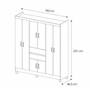 Guarda Roupa Casal 8 Portas  2 Gavetas Munique Demóbile