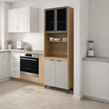 Paneleiro 70 cm 2 Portas de Vidro e 2 Portas MDP Firenze Demóbile