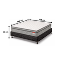 Conjunto Cama Box Casal Gold D45 Molas Ensacadas Base e Colchão 188x138 Reconflex