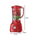 Kit Gourmet Mondial Liquidificador + Batedeira + Espremedor Vermelho KT-105