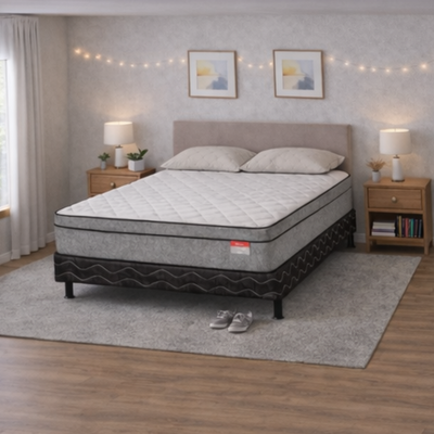 Conjunto Cama Box Casal Gold D45 Molas Ensacadas Base e Colchão 188x138 Reconflex