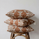 Almofada Linho 52X52 Ikat Terracota Tassel