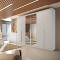 Guarda-Roupa Casal   6 Portas 6 Gavetas Com Espelho MDF Austria Bianchi