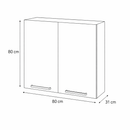 Armário Aéreo 80cm 2 Portas Avelã Telasul
