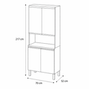 Paneleiro de Cozinha Macadâmia 70cm 4 Portas Telasul