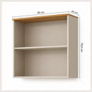 Armário Aéreo Bella 80cm 2 Portas Basculante Com Vidro MGM