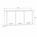 Armários Aéreo Isa 3 Portas 103cm CHF Móveis