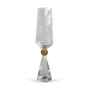 Jogo 6 Taças de Champanhe em Vidro com Esfera Âmbar Pure Linha Sintonia 305ml