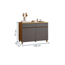 Balcão de Cozinha Realeza 120cm 2 Portas 2 Gavetas com Tampo Nesher