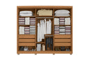 Guarda-Roupa Casal 6 Portas com Espelho 6 Gavetas CB01N566 Kappesberg