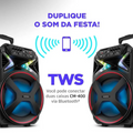 Caixa Amplificada Mondial CM-400 Connect Lights 400W Bluetooth USB/AUX/MIC