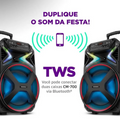 Caixa de Som Amplificada Mondial Connect Lights Plus CM-700 Bluetooth 700W