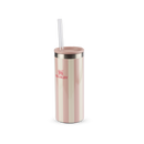 Can Cooler Slim com canudo Peach Whip Cabana Gloss | 296ML