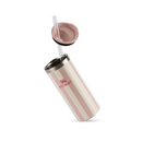 Can Cooler Slim com canudo Peach Whip Cabana Gloss | 296ML