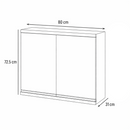 Armário Aéreo 80cm 2 Portas Telasul Macadâmia