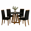 Conjunto Mesa de Jantar 90cm Redonda com 4 Cadeiras Livia Sonetto