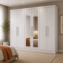 Guarda-Roupa Casal Robust com Espelho 6 Portas 6 Gavetas Novo Horizonte