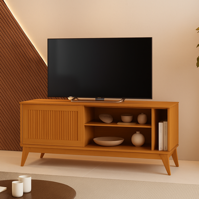 Rack para TV até 55" 1 Porta de Correr Aruba EDN