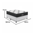 Cama Box Baú Casal Airtech D33 (Colchão + Base) 138x188 Ortobom