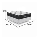 Cama Box Baú Casal Airtech D33 (Colchão + Base) 138x188 Ortobom
