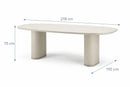 Conjunto Mesa de Jantar 2,20m Lintz com 6 Cadeiras Lucille
