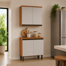 Cozinha Compacta Macadâmia 80cm 4 Portas Telasul