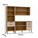 Cozinha Modulada Viv Aluminum 3 Peças 7 Portas 5 Gavetas Kits Paraná
