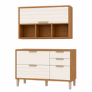 Cozinha Modulada Eloise 2 Peças 2 Portas 4 Gavetas  MGM