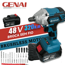 Chave de Impacto a Bateria 48v Genai + Acessórios