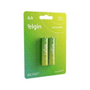 Pilha AA Alcalina Elgin C/2 Unidades