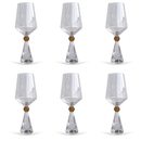 Jogo 6 Taças de Vinho em Vidro com Esfera Âmbar Pure Linha Sintonia 595ml