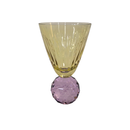Jogo de 6 Taças para Água Vidro base Geométrica Duble Tipe Rosa Linha Sintonia 400ml