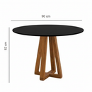 Conjunto Mesa de Jantar 90cm Redonda com 4 Cadeiras Livia Sonetto
