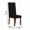 Conjunto Mesa de Jantar 90cm Redonda com 4 Cadeiras Livia Sonetto