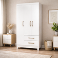 Guarda-Roupa 3 Portas 2 Gavetas Lima Moval