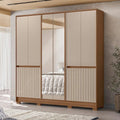 Guarda-Roupa Casal Alasca 10 Portas com Espelho Moval