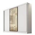 Guarda-Roupa Casal Diamond Glass 3 Portas 6 Gavetas e SEM LED Novo Horizonte