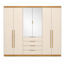 Guarda-Roupa Casal Com Espelho 6 Portas 4 Gavetas Giardino Demóbile