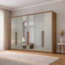 Guarda-Roupa Casal Robust com Espelho 6 Portas 6 Gavetas Novo Horizonte