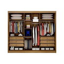 Guarda-Roupa Diamond Plus 3 Portas 6 Gavetas com Espelho Novo Horizonte