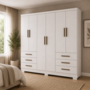 Guarda-Roupa Encant 6 Portas 6 Gavetas com Pés Novo Horizonte