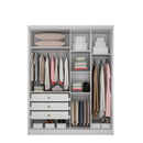 Guarda Roupa Solteiro 4 Portas 3 Gavetas MDF Moderni Plus Novo Horizonte
